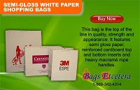 Bags Etcetera Paper Bags Manufacturing White Semigloss Paper Shopping Bags